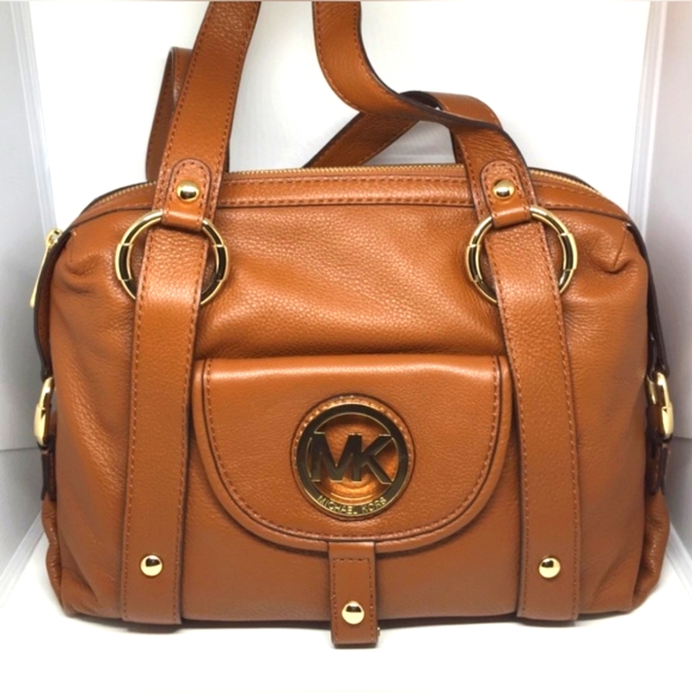 Michael Kors Designer Fulton Brown Bag Purse Handbag Satchel